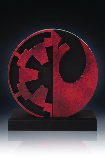 Star Wars Imperial Rebel Logo Bookends