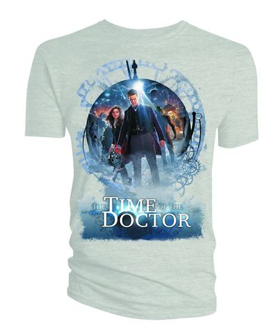 Doctor Who Time Of The Doctor Grey T-Shirt XL