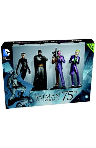 DC Masterpiece Figure Coll Mag #1 Batman 75th Anniv Set