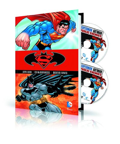Superman Batman Vol. 1 HC Book & DVD Blu Ray Set