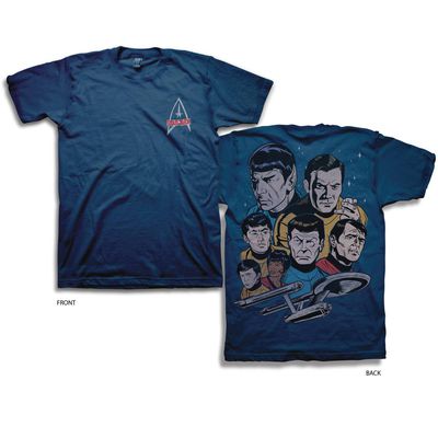 Star Trek Cast Navy T-Shirt XXL