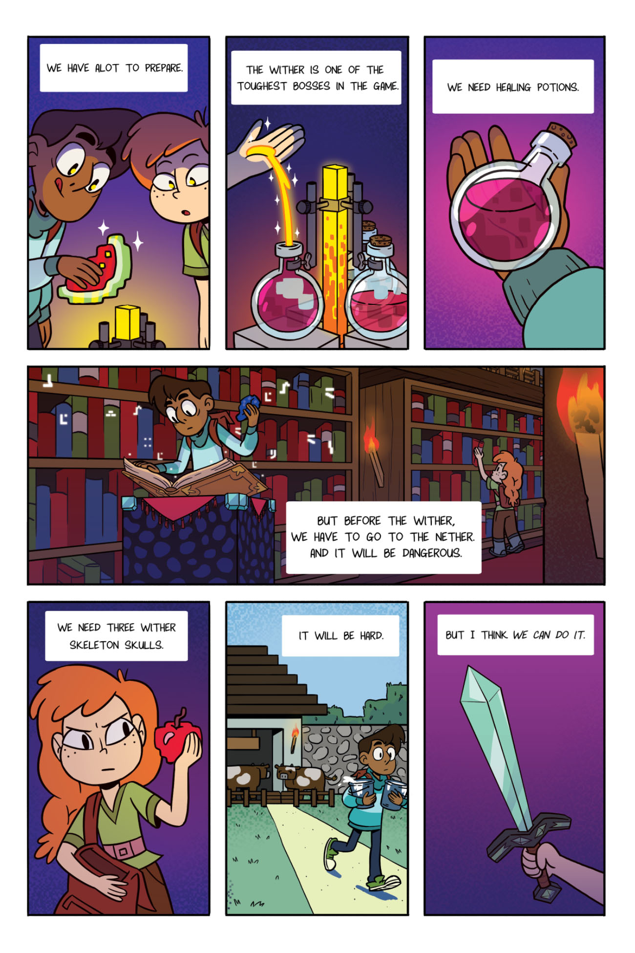 minecraft comics for kids