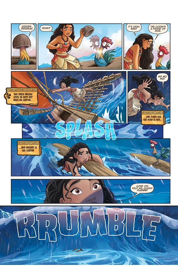 Disney Moana The Story Of The Movie In Comics Hc Profile Dark