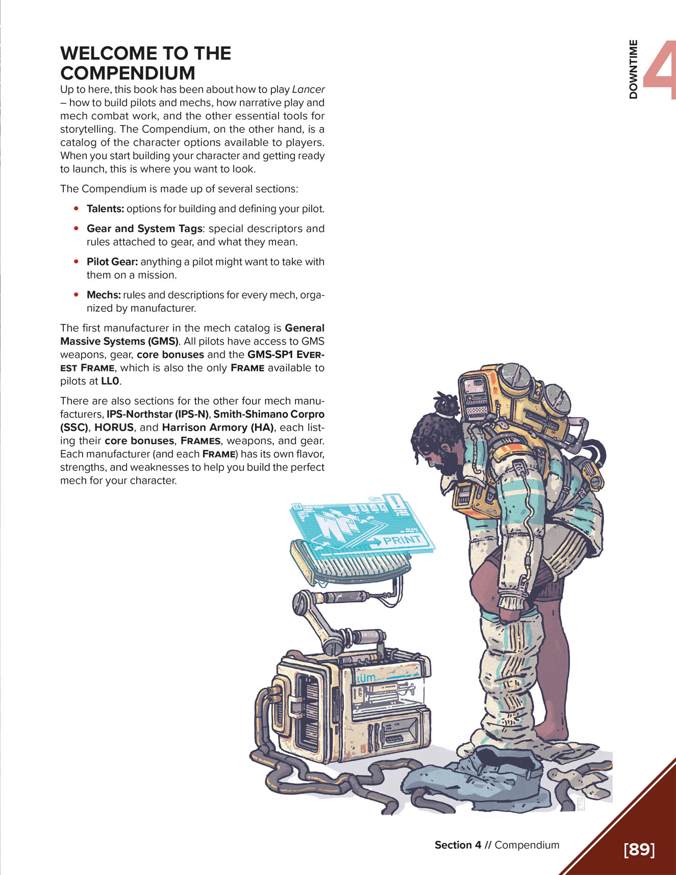 Lancer ttrpg core rulebook hc profile dark horse comics