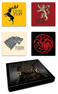 Game of Thrones Coaster Set: House Sigils Season 1