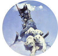 Frank Frazetta Magnet: Silver Warrior