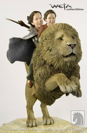 The Chronicles of Narnia: Girls on Aslan statue Disney #0881/3000 Greg Tozer