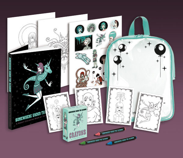 tara mcpherson's somewhere under the rainbow coloring kit