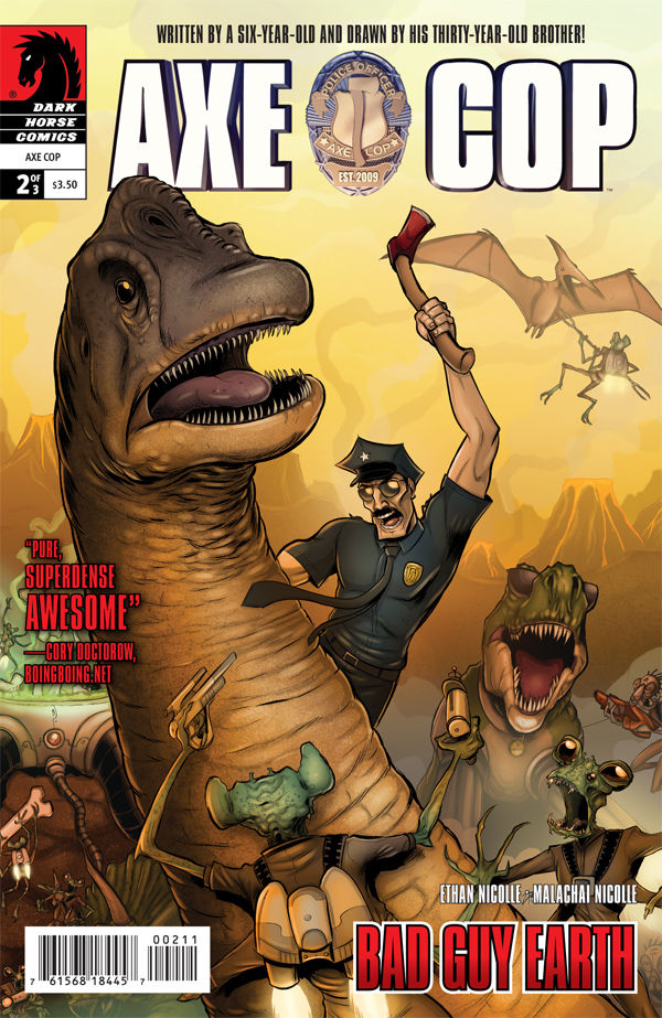 axe cop and dinosaur soldier