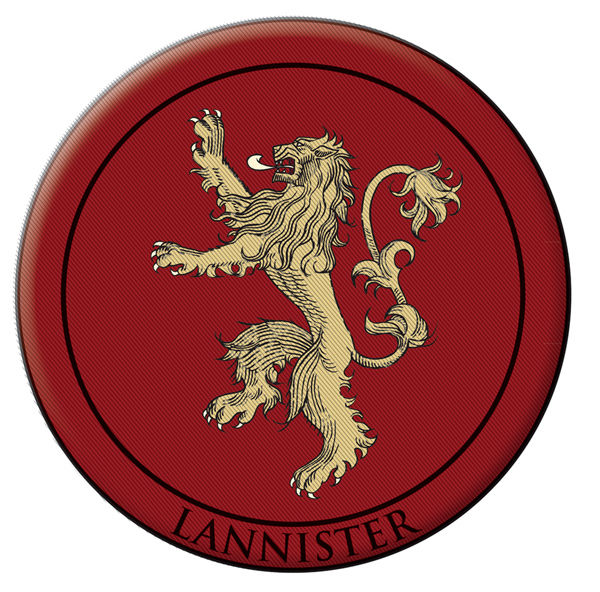 GAME OF THRONES DARK HORSE NEW HOUSE of LANNISTER LION SIGIL HOOK PATCH RED 