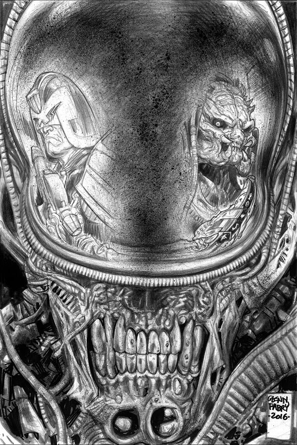 Predator vs. Judge Dredd vs. Aliens #2 (Glenn Fabry Variant cover) ::  Profile :: Dark Horse Comics