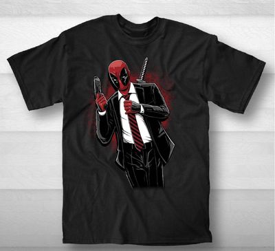 Deadpool Swag Black T-Shirt LG