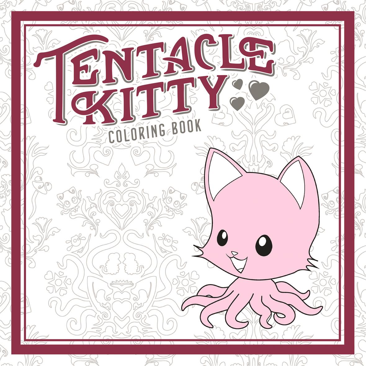 Tentacle Kitty Adult Coloring Book
