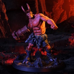 Announcing the Hellboy Statue Based on Mantic Games's Hellboy: The Board Game Mini
