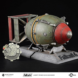 Survive the Wasteland with the Liberty Prime Nuke Bomb Bookends from Dark Horse Direct