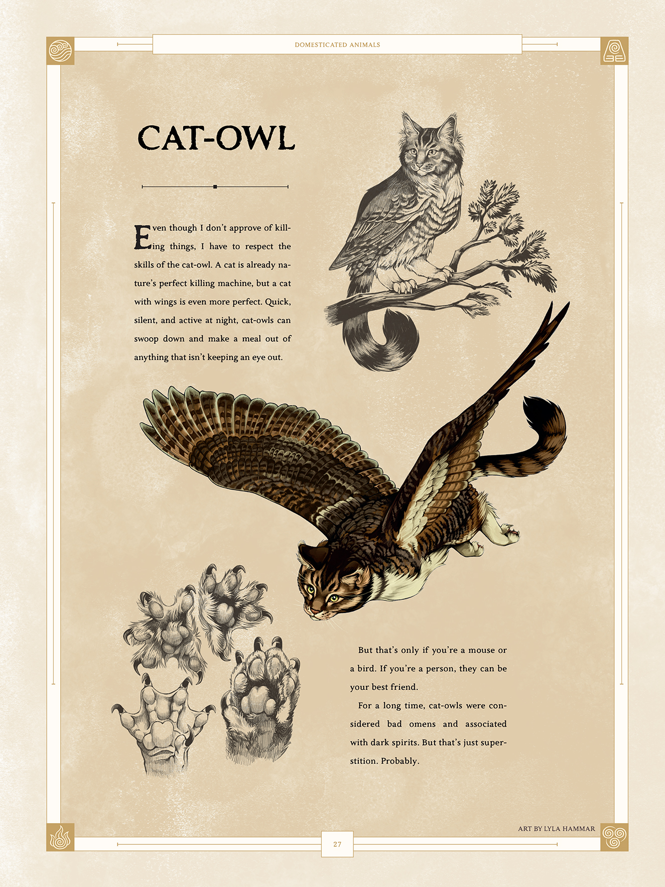 Cat-Owl - Art by Lyla Hammar