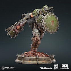 HELL WILL KNOW FEAR: DARK HORSE DIRECT EXCLUSIVE DOOM SLAYER PVC STATUE FROM "DOOM: THE DARK AGES"