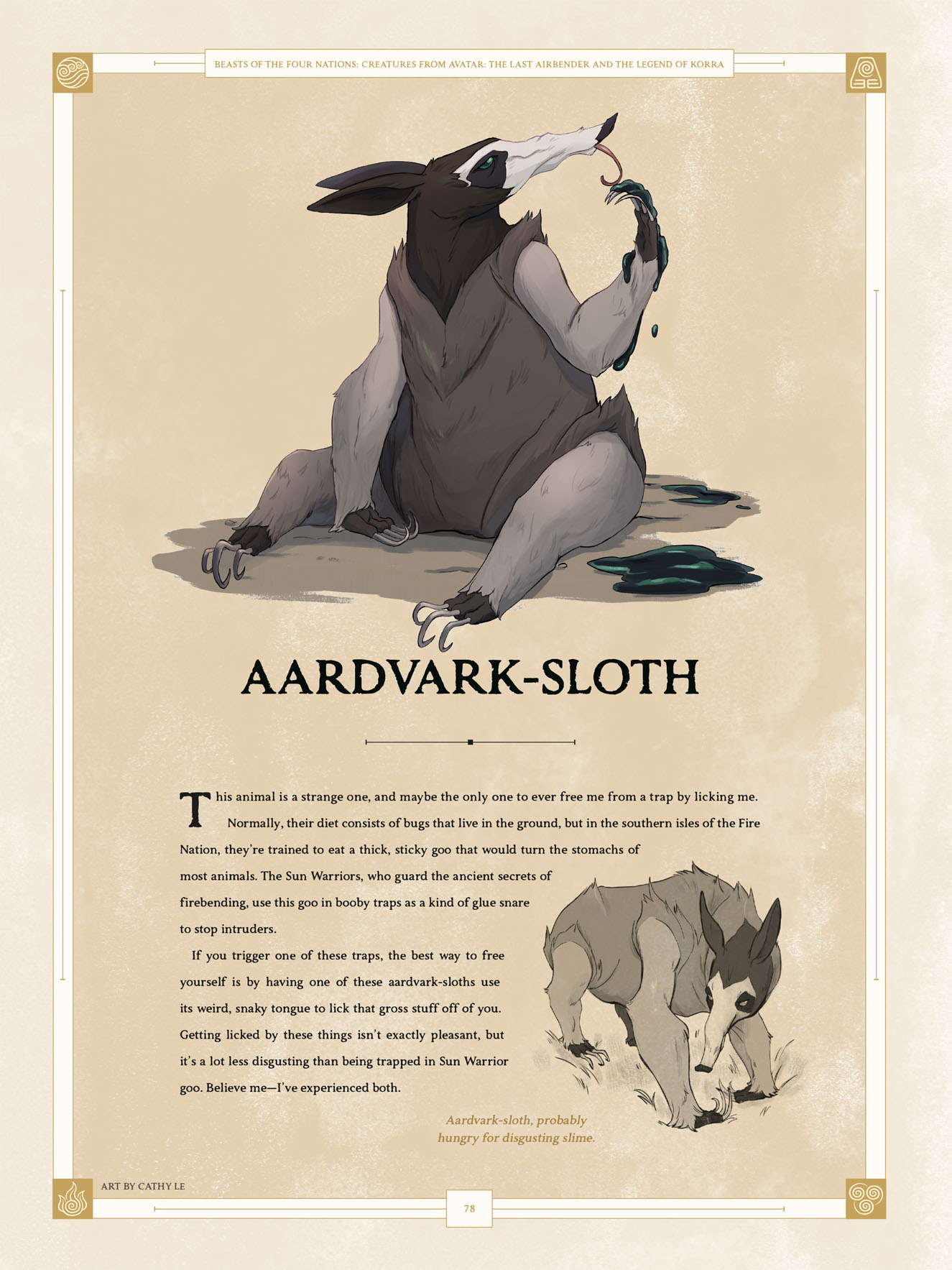 Aardvark-Sloth - Art by Cathy Le