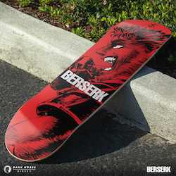 THE ICONIC MANGA, BERSERK, TAKES ON A NEW FORM WITH THE GUTS’ RAGE SKATE DECK :: Dark Horse Comics