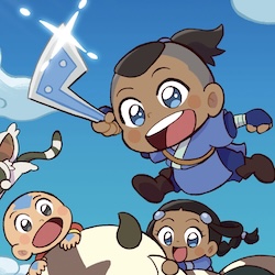 JOIN AANG, KATARA, TOPH, AND ZUKO FOR A DAY OF BOOMERANG SCHOOL IN AVATAR: THE LAST AIRBENDER CHIBIS VOLUME 2—SOKKA’S BOOMERANG CLASS