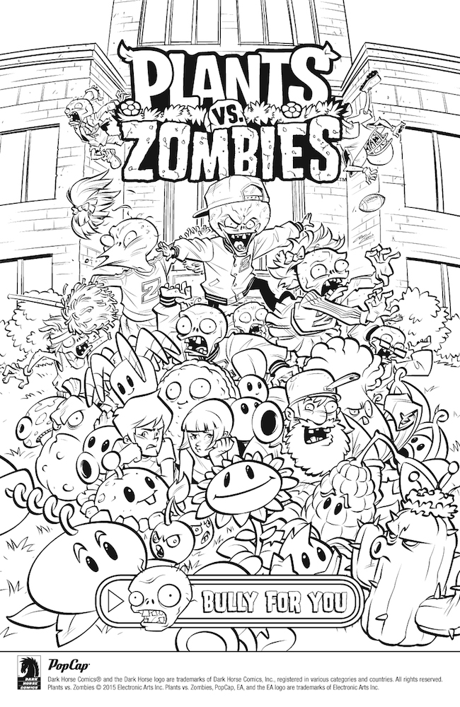 plants vs zombies coloring pages dr zomboss